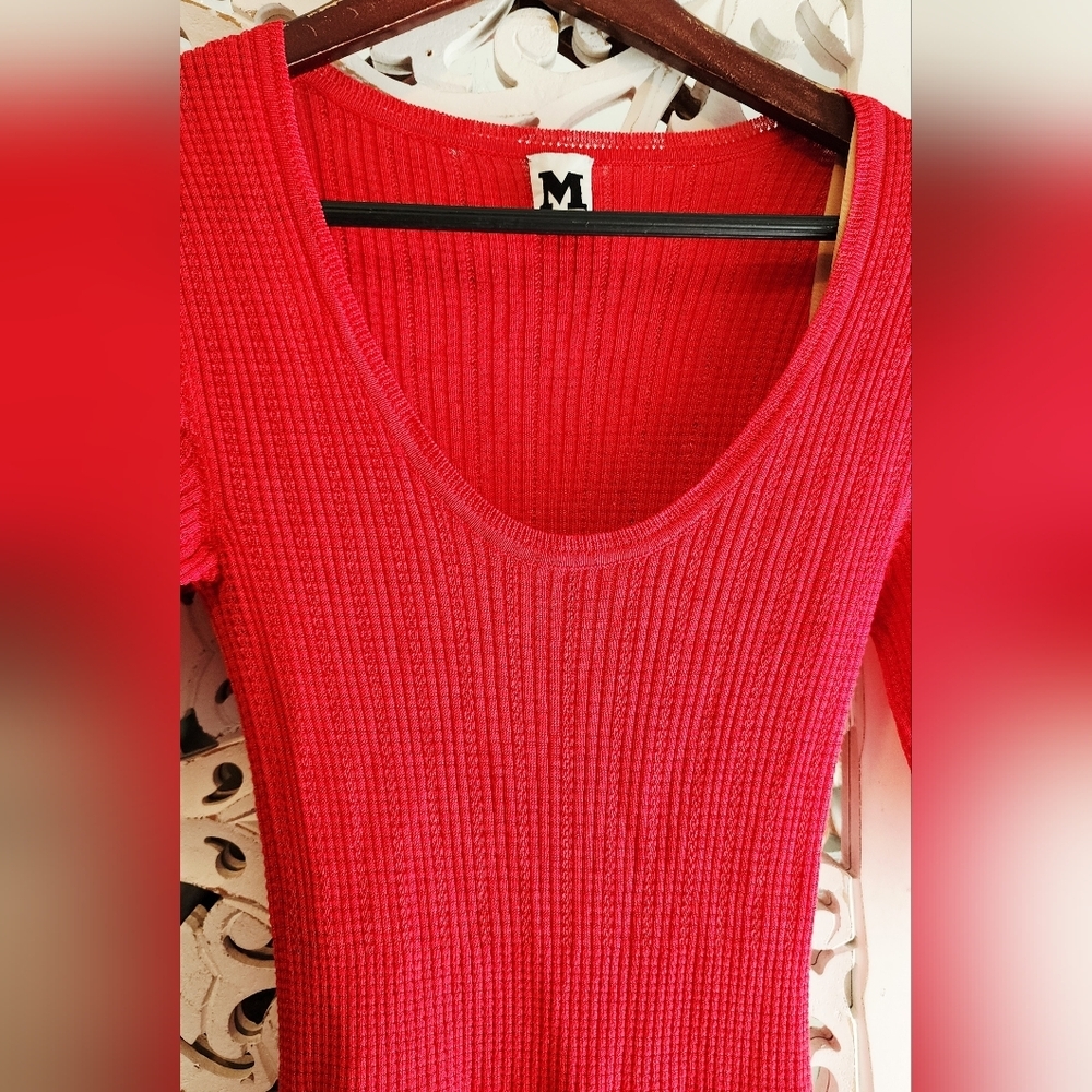 MISSONI WOMENS CREW NECK SHORT SLEEVE KNITTED FIT & FLARE DRESS SZ US 6 - Picture 12 of 14